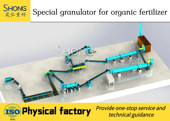 Manure Organic Fertilizer Production Line Granulator Convert Chicken Droppings