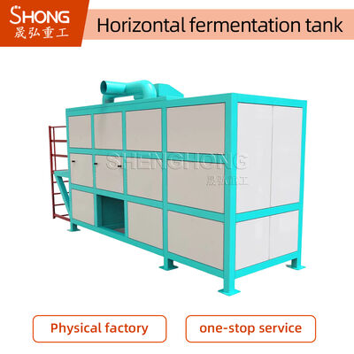 Karbon çelik organik gübre fermantasyon tankı 18-24kw güç ve ISO SGS BV sertifikalı kompost üretim hattı