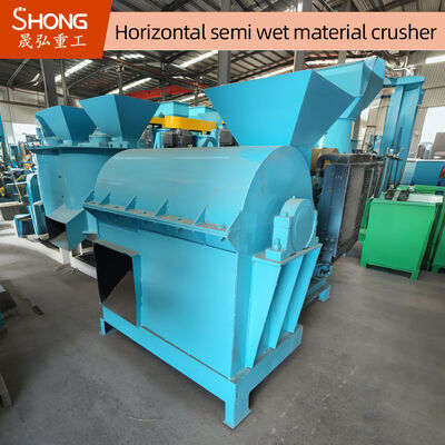 7.5 kW Motor Gücü Yüksek Nemli Malzemeler için Yüksek Ezme Verimliliğiyle Organik Gübre Ezme Makinesi