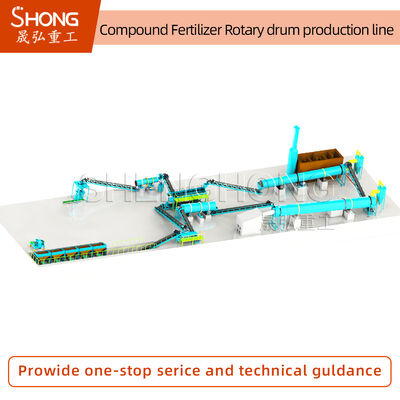 Yüksek verimlilik düşük enerji tüketimi Sabit çalışma NPK granülasyonu için bileşik gübre üretim hattı