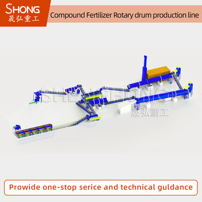 Dust-Free Rotary Drum Granulation Plant for 100,000 Tons Annual Production of Spherical Particles 1mm-3mm with NPK Content 20%-48%