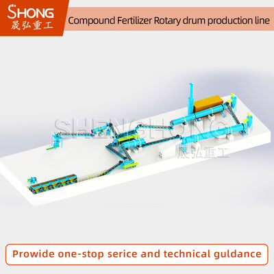 Customized 20%-48% NPK Drum Granulation Line for Spherical (1-3mm) Fertilizer