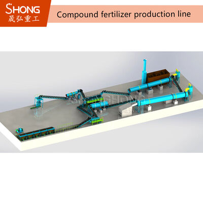 NPK Gübresi için Döner Tamburlu Granülatör 3-8mm Granüller 380V