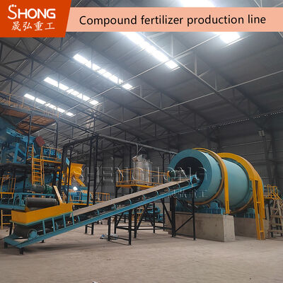 NPK gübre 3-8mm için 380V Döner Davul Granülatör Makinesi