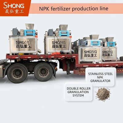 Paslanmaz Çelik NPK Gübre Granülatörü, 12-15t/saat Kapasiteli ve Bileşik Gübre Granülasyonu İçin Çift Rulolu Tasarımlı