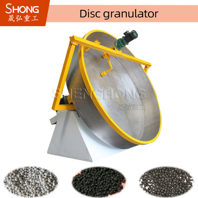 Top şeklindeki Granules Disc Granulator 0.3-6 ton/saat Kapasite Karbon Çelik Organik Gübre Granulator Makine