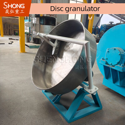 2-6 mm Organik Gübre Disk Tava Granülatörü için Islak Tip Karbon Çelik Gübre Granülatör Makinesi