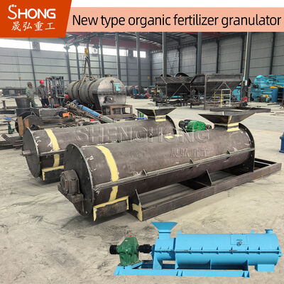 Karbon çelik organik gübre granulatör makinesi, %20-40% nemli saman kompostı için saatte 3-5 ton kapasiteye sahip
