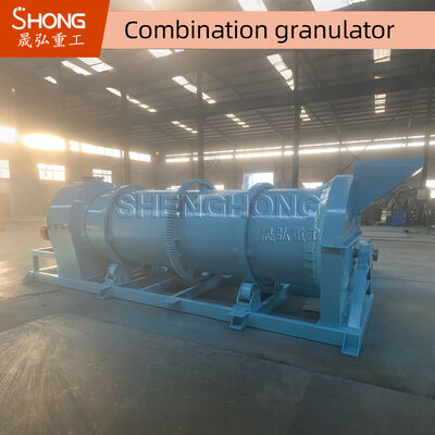 Organik gübre için 90% granülasyon oranı, 20%-40% besin nem ve% 100 organik içeriği olan karıştırma diş davul granulatörü