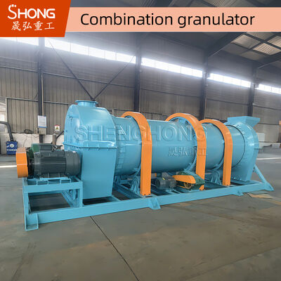 Bağlayıcı Olmadan Yüksek Granülasyon Oranı (%90) ve Top Şekilli Granüller İçin Döner Tamburlu Yeni Tip Organik Gübre Granülatörü