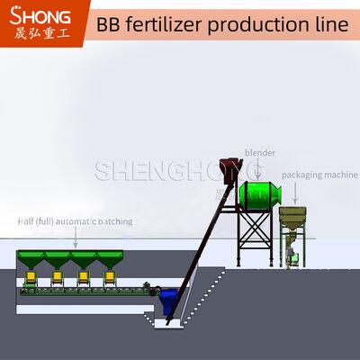 1-12 ton/saat Kapasiteli ve Yüksek Çalışma Verimliliği Kırıcıya Sahip 15+4.5KW BB Gübre Üretim Hattı