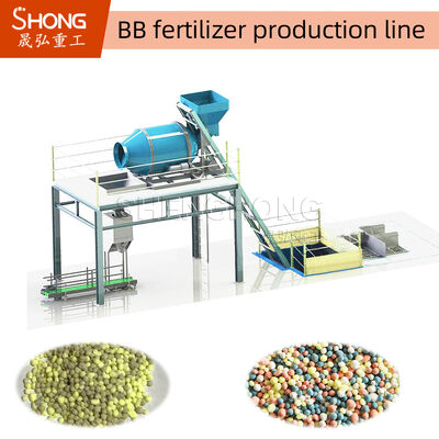 BB gübre üretim hattı, 1-20 ton/saat kapasitesi, özelleştirilebilir voltaj 380V ve verimli gübre karışımı için 1 yıllık garanti