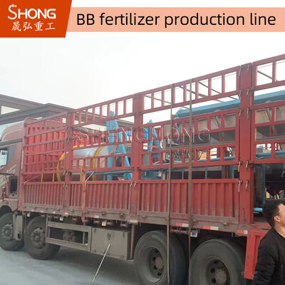 Saatte 10-30 Ton Toplu Harmanlama için PLC Kontrol Sistemli 15-22kw BB Gübre Üretim Hattı