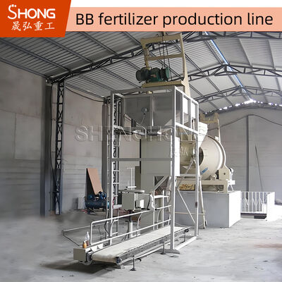 Karbon Çelik BB Gübre Üretim Hattı 10-12 T / H Kapasitesi ve Verimli Toplu Karıştırma için PLC Kontrolü