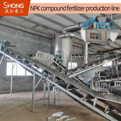 NPK gübre üretim hattı 5-100 T/H Kapasitesi 2-4mm Granüler Boyut ve %90'lık besin içeriği