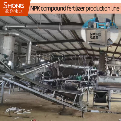 Çift Rol Ekstrüzyon NPK Gübre Üretim Hattı Kuru Toz Granülasyonu için 5000kg/H