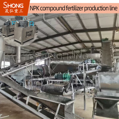 2-4mm Granül Boyutunda, Kuru Proses ve ≥%90 Besin İçerikli NPK Gübre Üretim Hattı