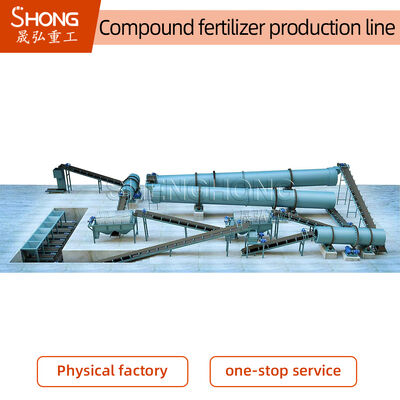 50TPY Rotary Drum Steam NPK gübre üretim hattı saatte 1-10 ton ve ≥90% granülasyon oranı