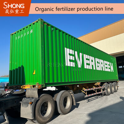Organik Gübre Yapımı için 37-220kw Güç ile Özel Boyutlu Karbon Çelik Kompost Gübre Üretim Hattı