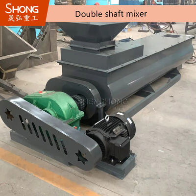 1-10 Ton/Saat Çift Şaftlı Karıştırmalı Kompost Karıştırıcı Makinesi Organik Gübre Üretim Hattı İçin