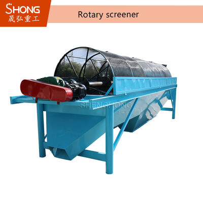 1-10 t/h Rotary Screener 2-10 mm'lik karbon çelik granül sınıflandırması için gübre tarama makinesi